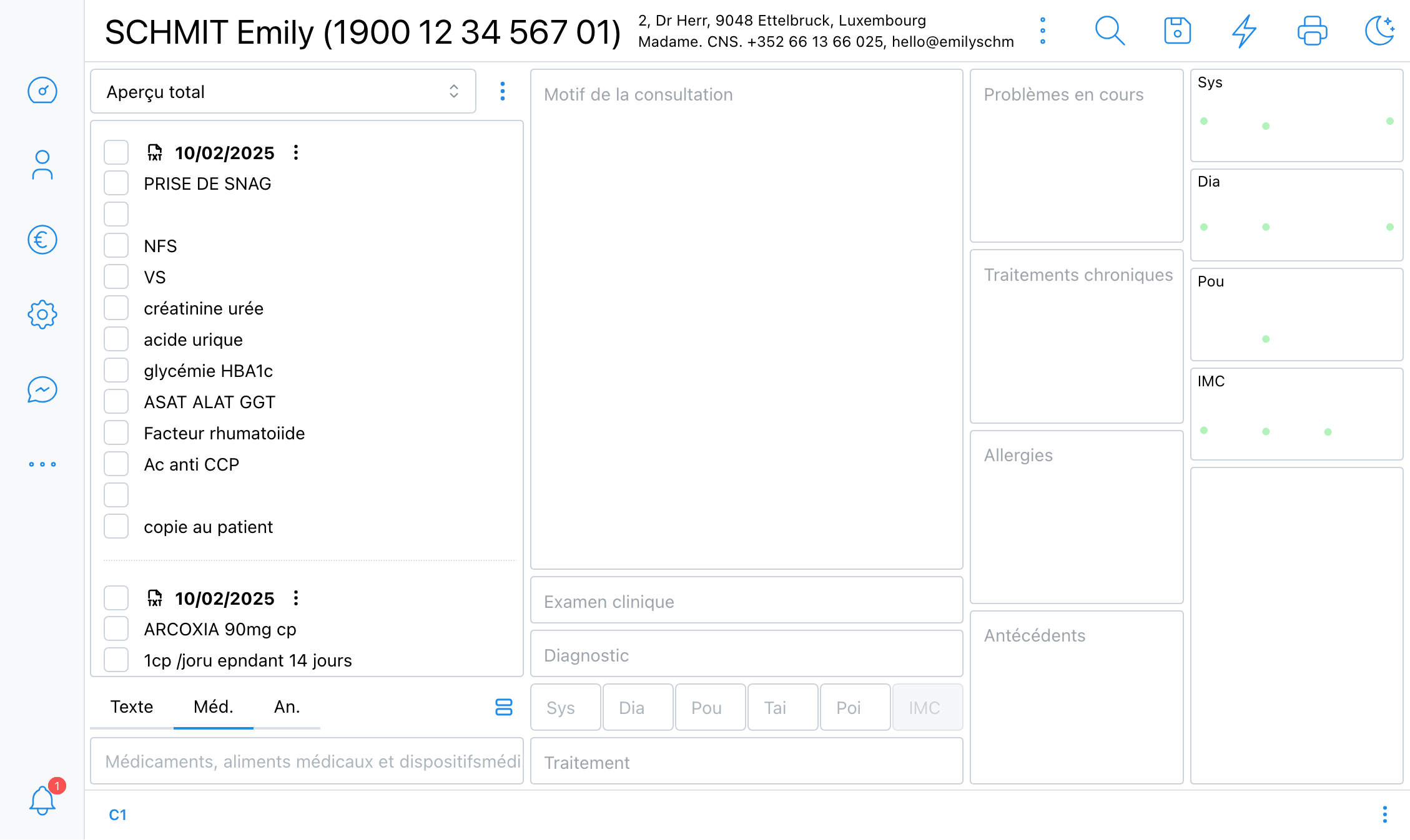 Interface Lux.Doctor